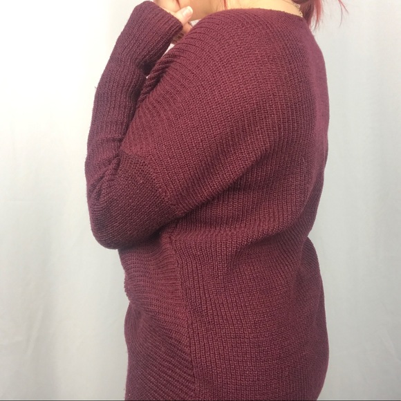 ASTR The Label Knit Red Long Sleeve Cross Over Top - Picture 5 of 12
